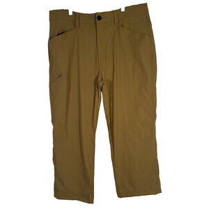 Orvis Tech Cargo Pants - Mens 38X25 - Tan Nylon Stretch Hiking Outdoors